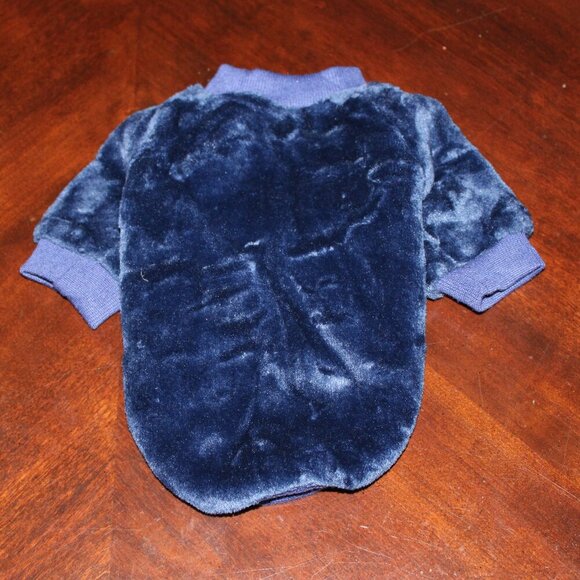 Navy Blue Velour Pet Sweater – Size S – Cozy & Stylish – NWOT - Picture 1 of 2
